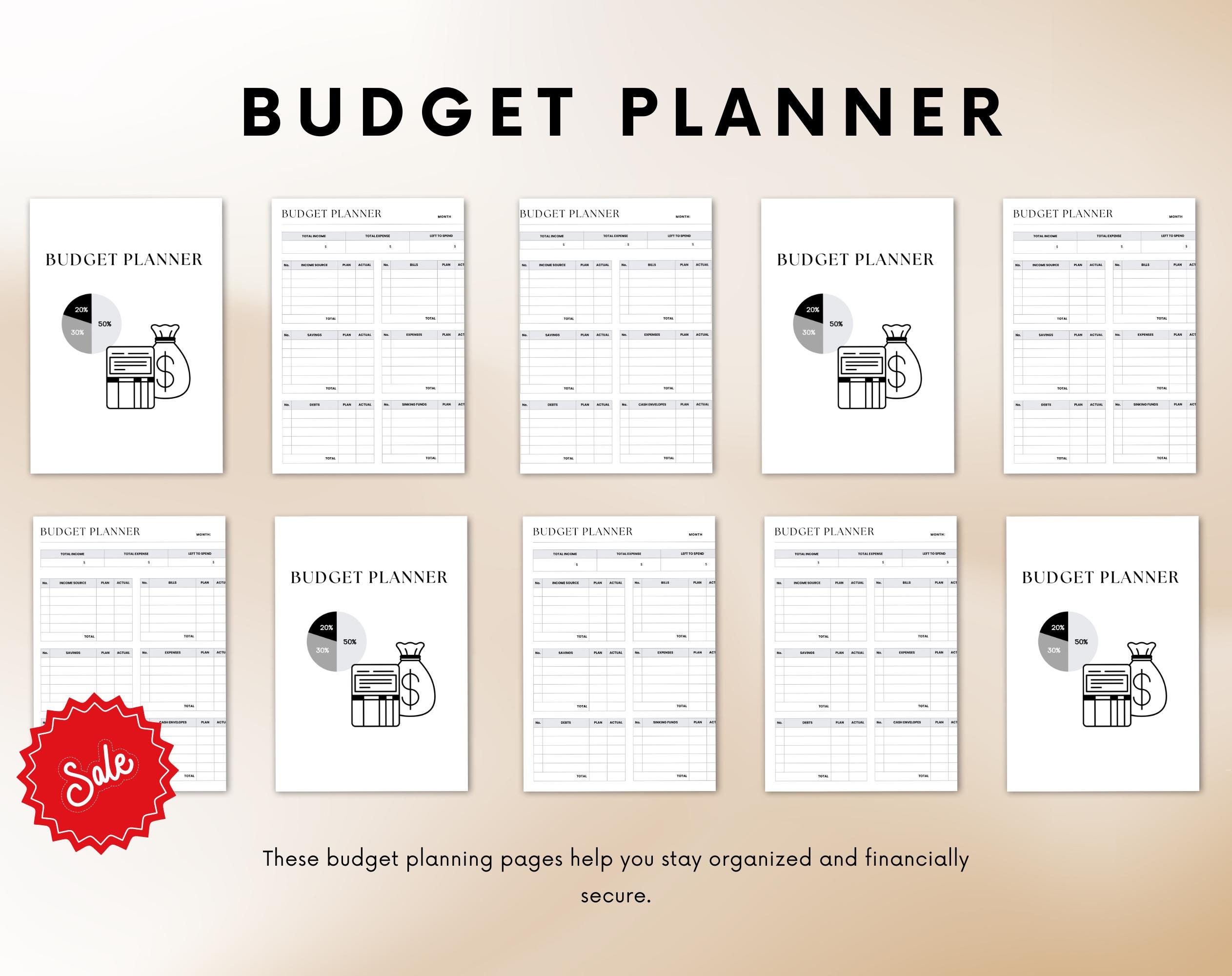 BUNDLE Tax Planner & Budget Planner | Financial Planner | Income and Expense