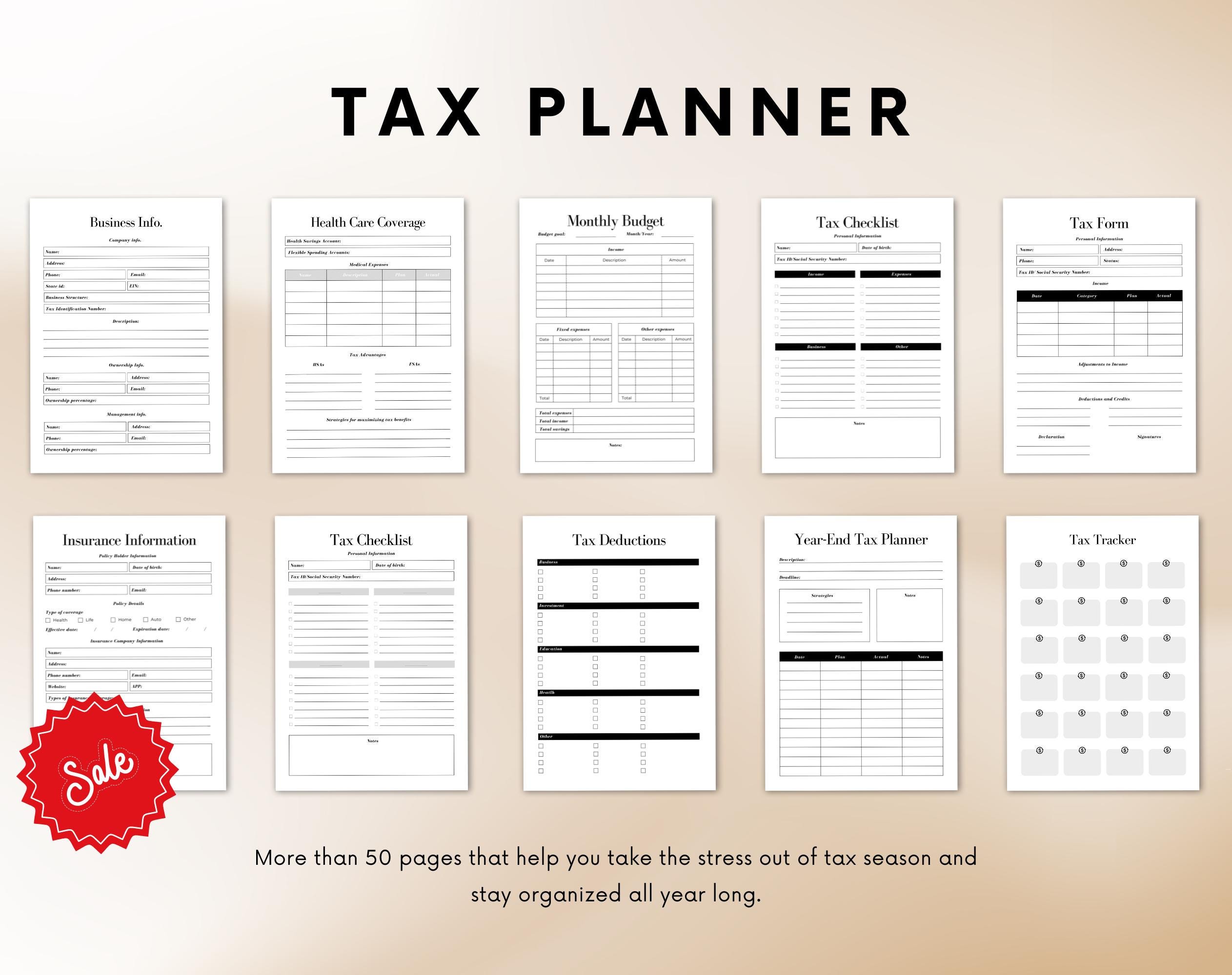 BUNDLE Tax Planner & Budget Planner | Financial Planner | Income and Expense - Image 8