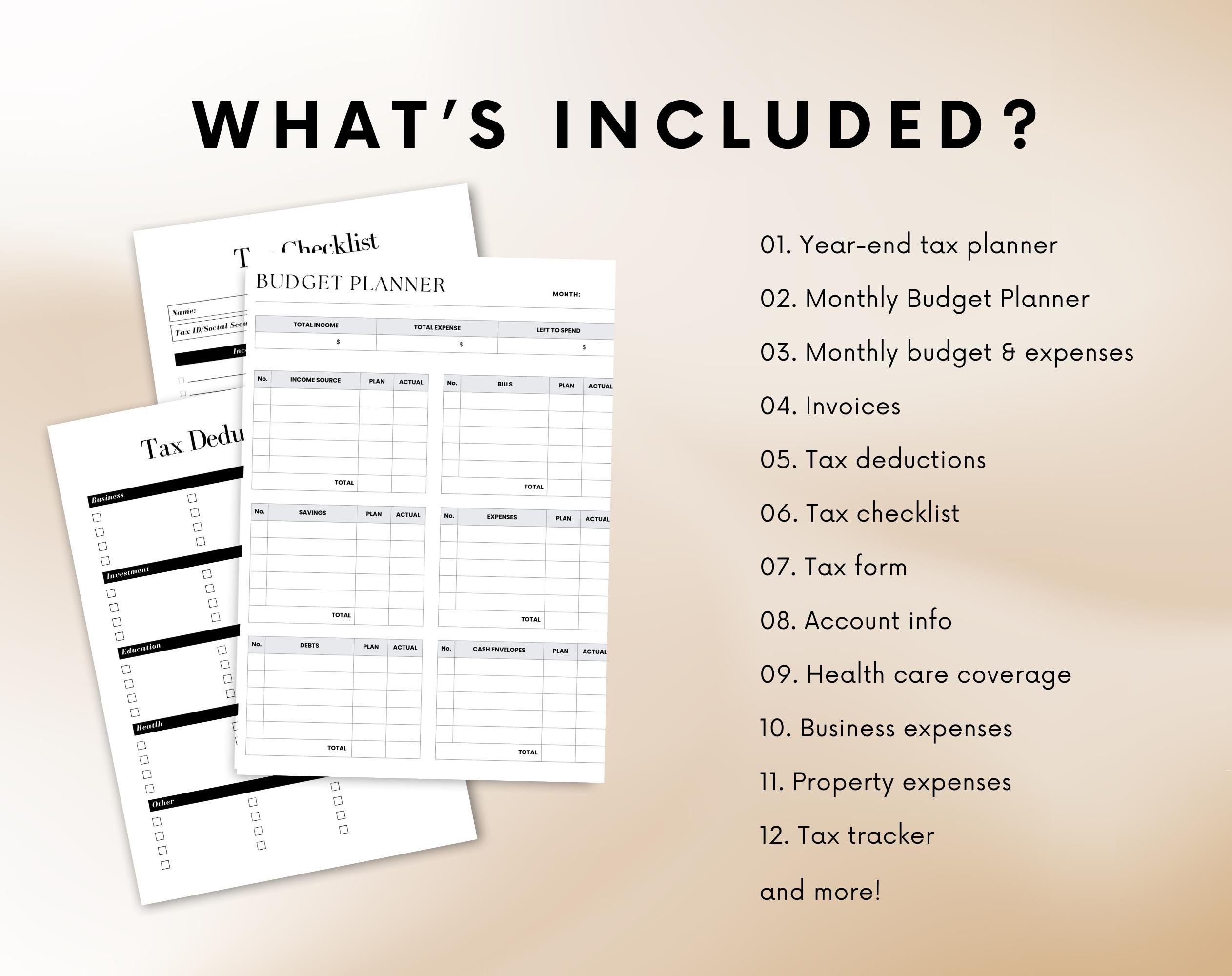 BUNDLE Tax Planner & Budget Planner | Financial Planner | Income and Expense - Image 7