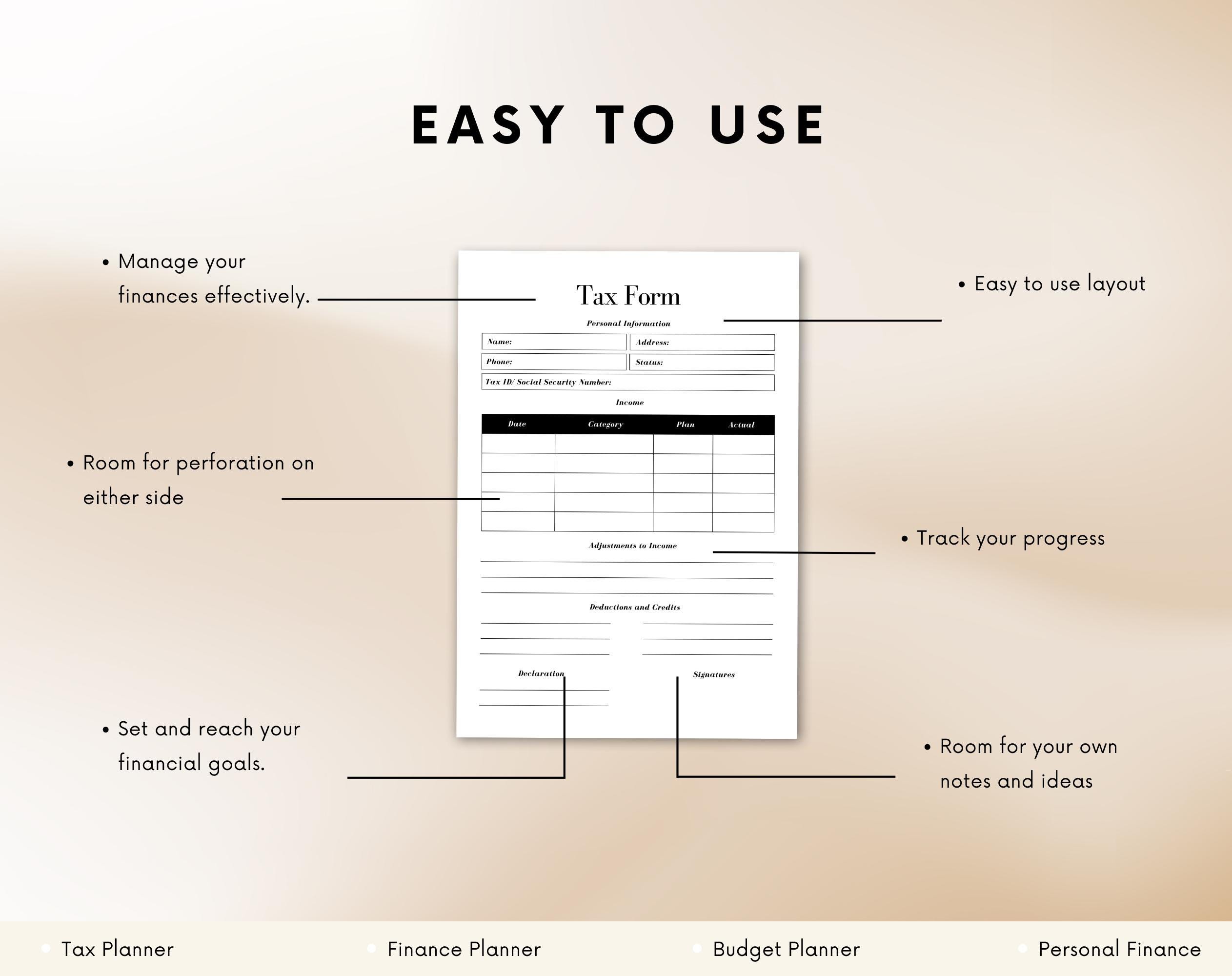 BUNDLE Tax Planner & Budget Planner | Financial Planner | Income and Expense - Image 6
