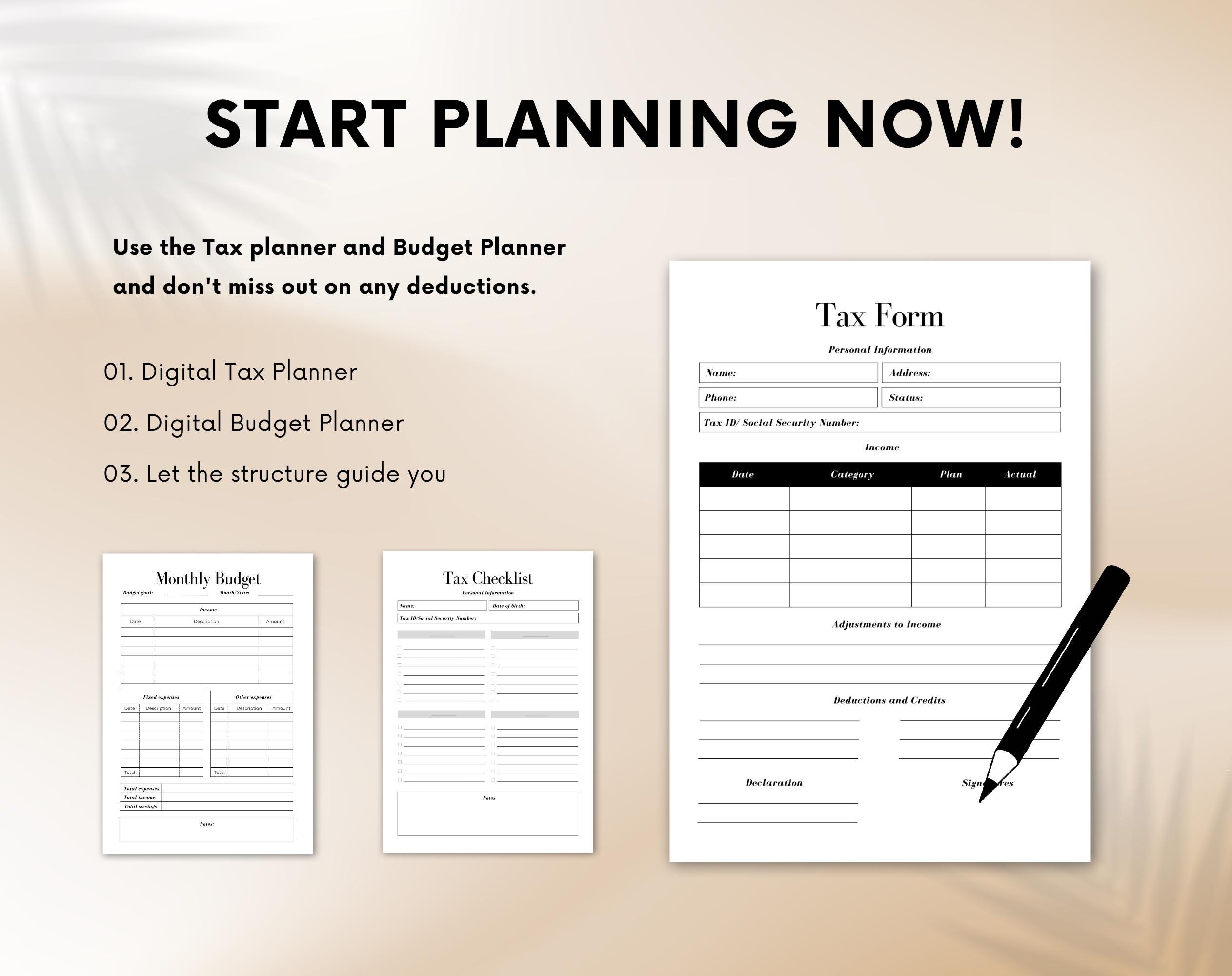 BUNDLE Tax Planner & Budget Planner | Financial Planner | Income and Expense - Image 4