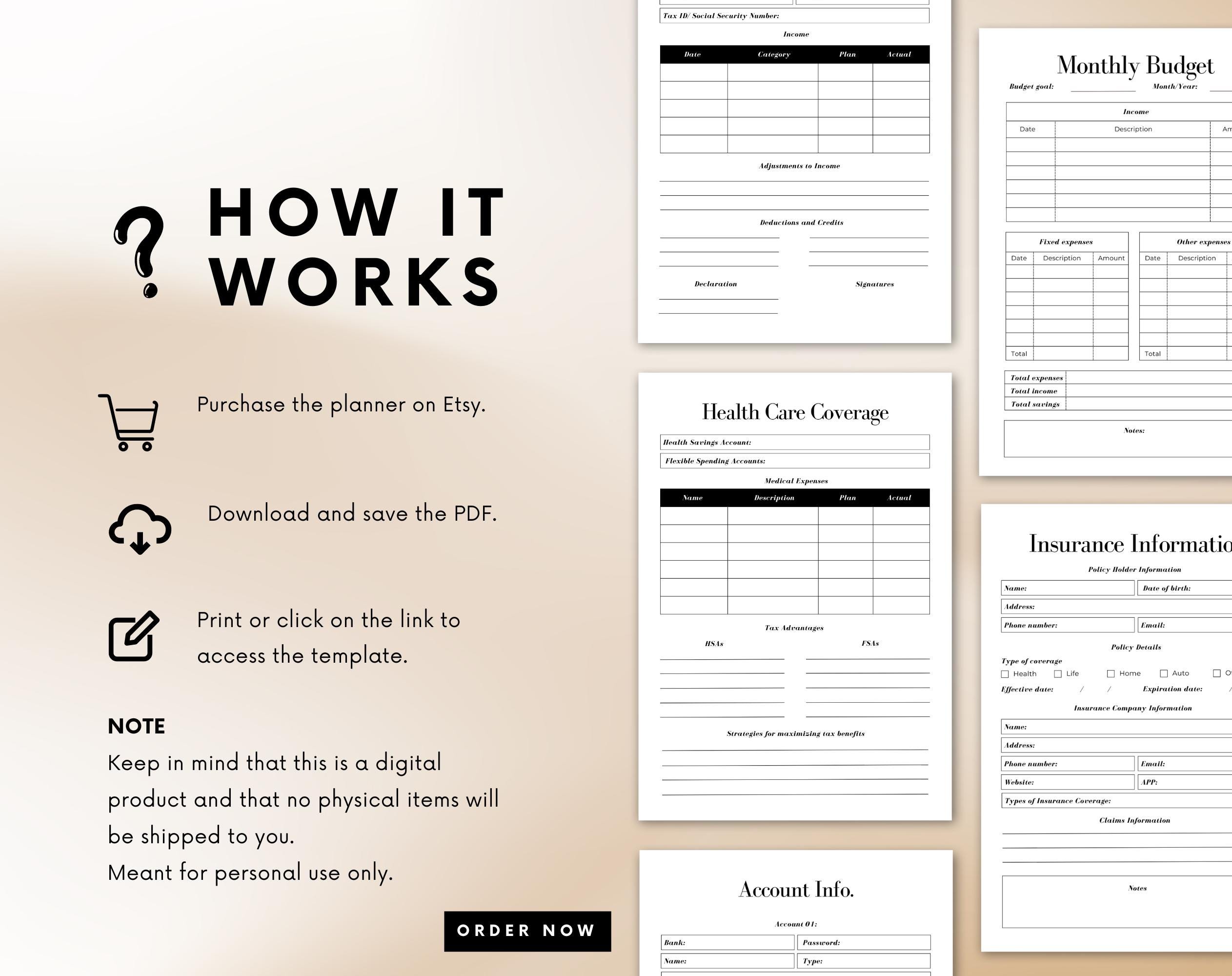 BUNDLE Tax Planner & Budget Planner | Financial Planner | Income and Expense - Image 2