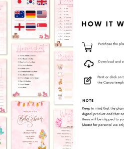 Alternative view of Baby Shower Games Bundle | Baby Trivia Game | Baby Shower Trivia Pink | Editable baby shower | Baby shower activity | Baby shower bundle