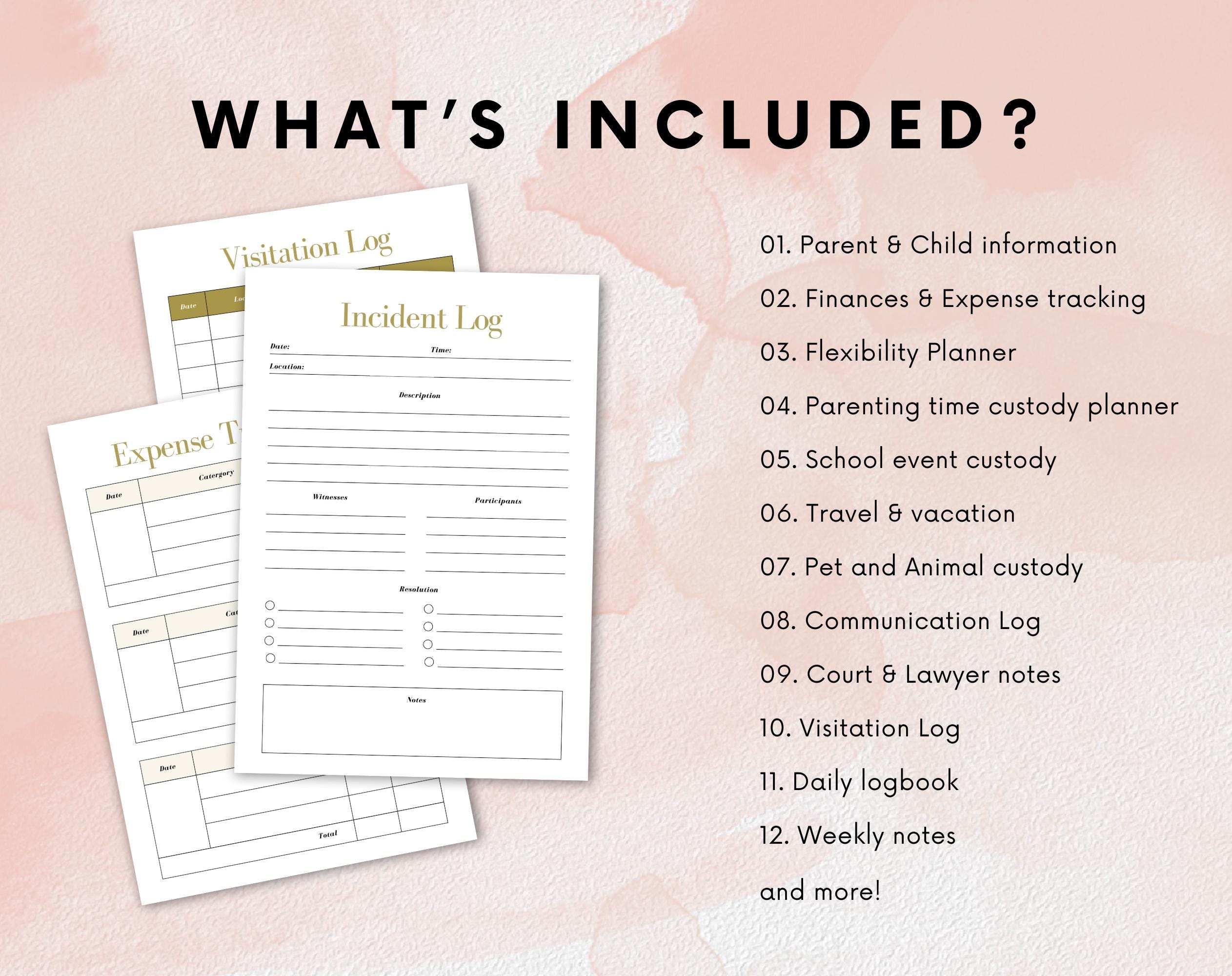 Child Custody Planner Printable | Coparenting Planner | Custody Planner | Simplistic design - Image 8