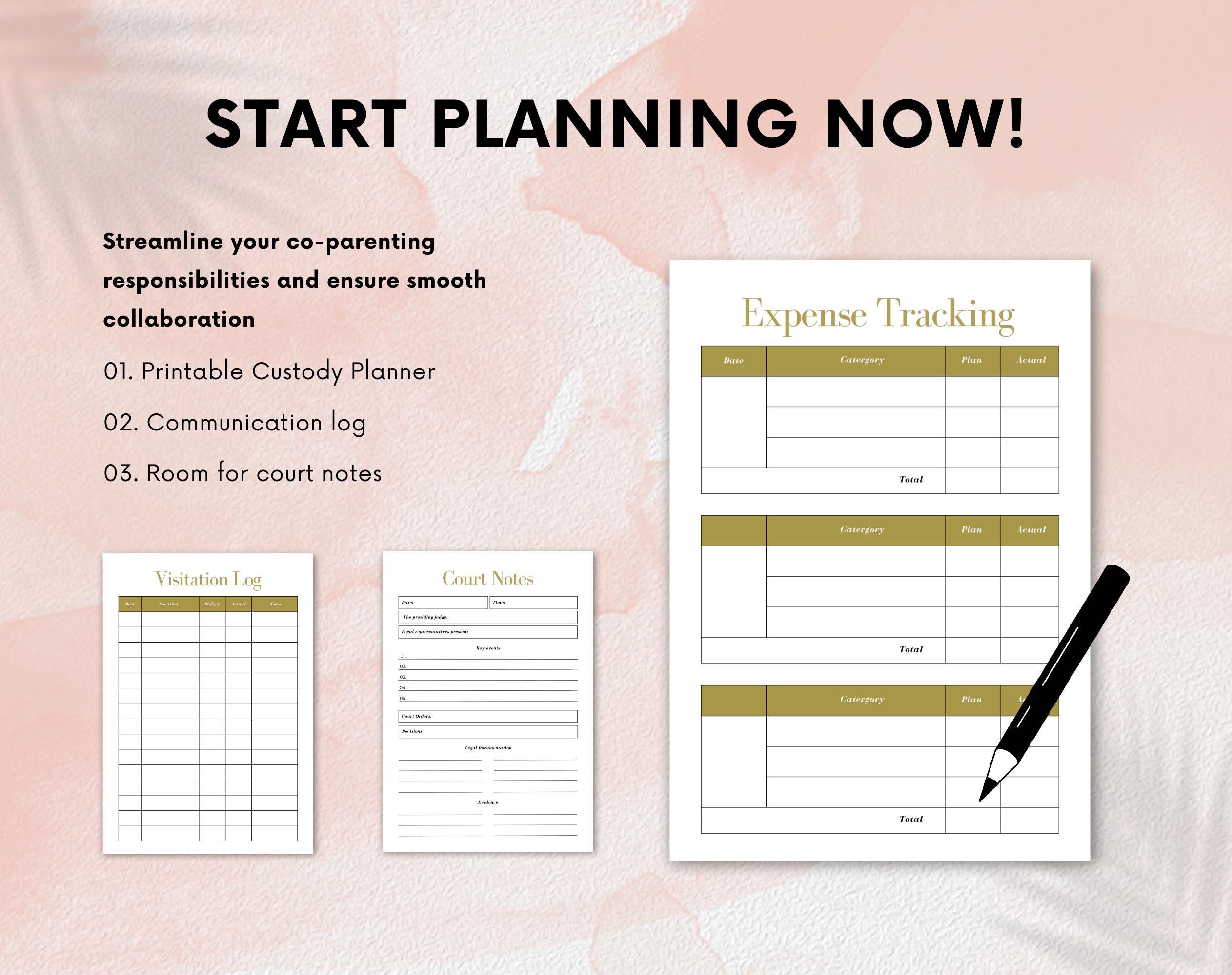 Child Custody Planner Printable | Coparenting Planner | Custody Planner | Simplistic design - Image 5