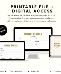 Alternative view of Content Planner | Social Media Planner | Plan all your social activity ahead | Printable Social Media Planner | Downloadable PDF