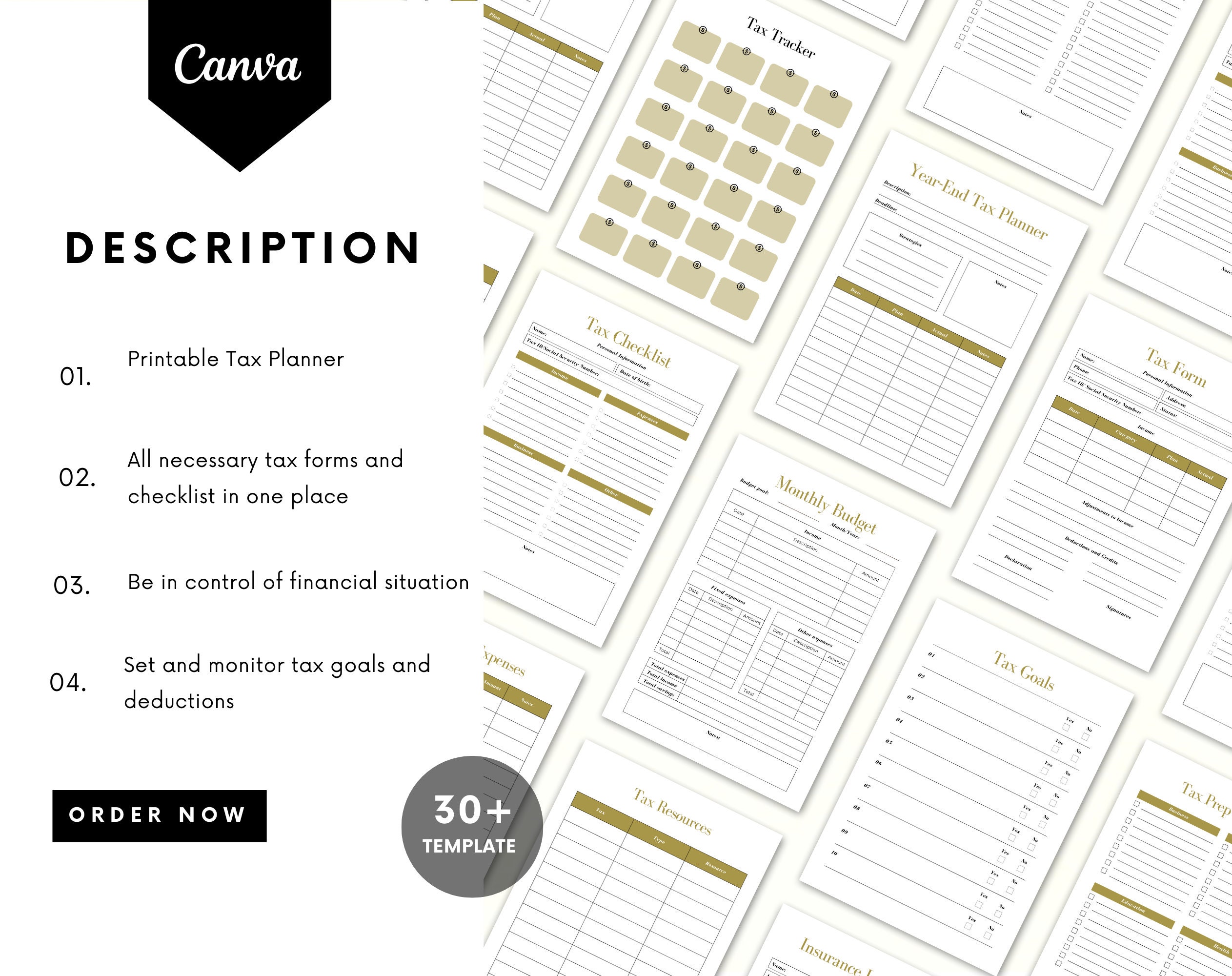 Personal Tax Planner | Tax Organizer | Financial Planner | Tax Checklist | Printable Tax Planner - Image 9