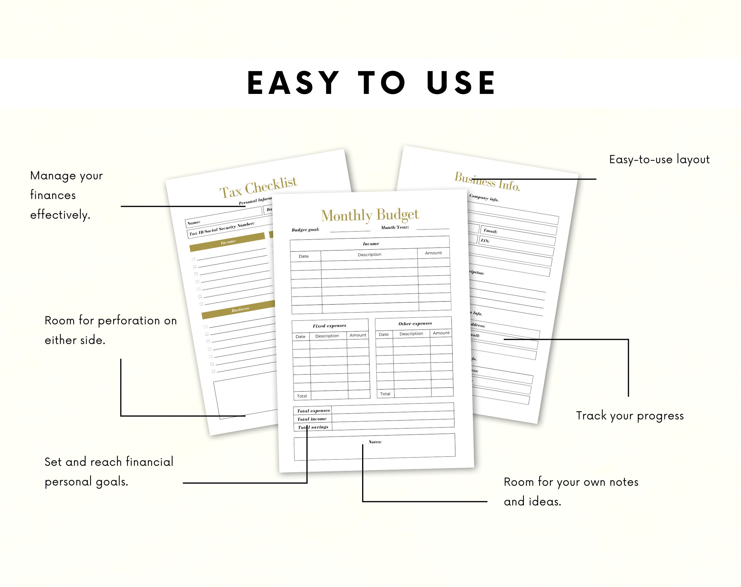 Personal Tax Planner | Tax Organizer | Financial Planner | Tax Checklist | Printable Tax Planner - Image 6