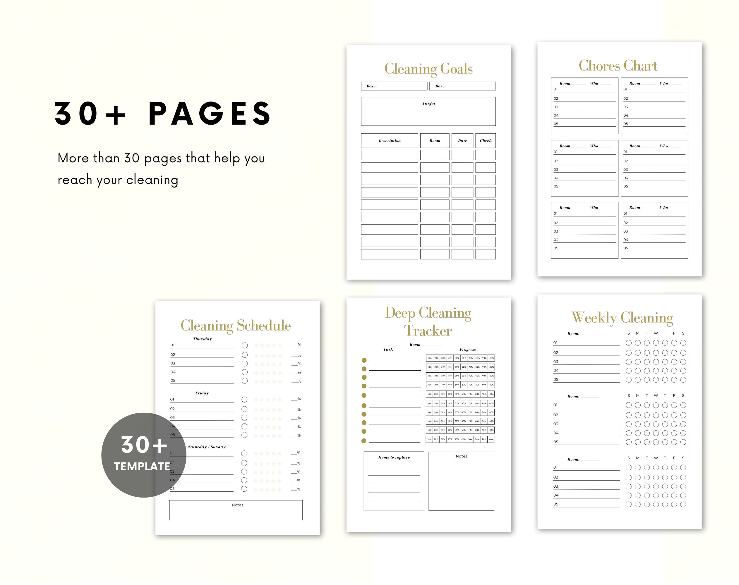 Printable Cleaning Planner | Cleaning Schedule | Cleaning Checklist | Weekly cleaning Schedule | Cleaning Planner PDF - Image 6