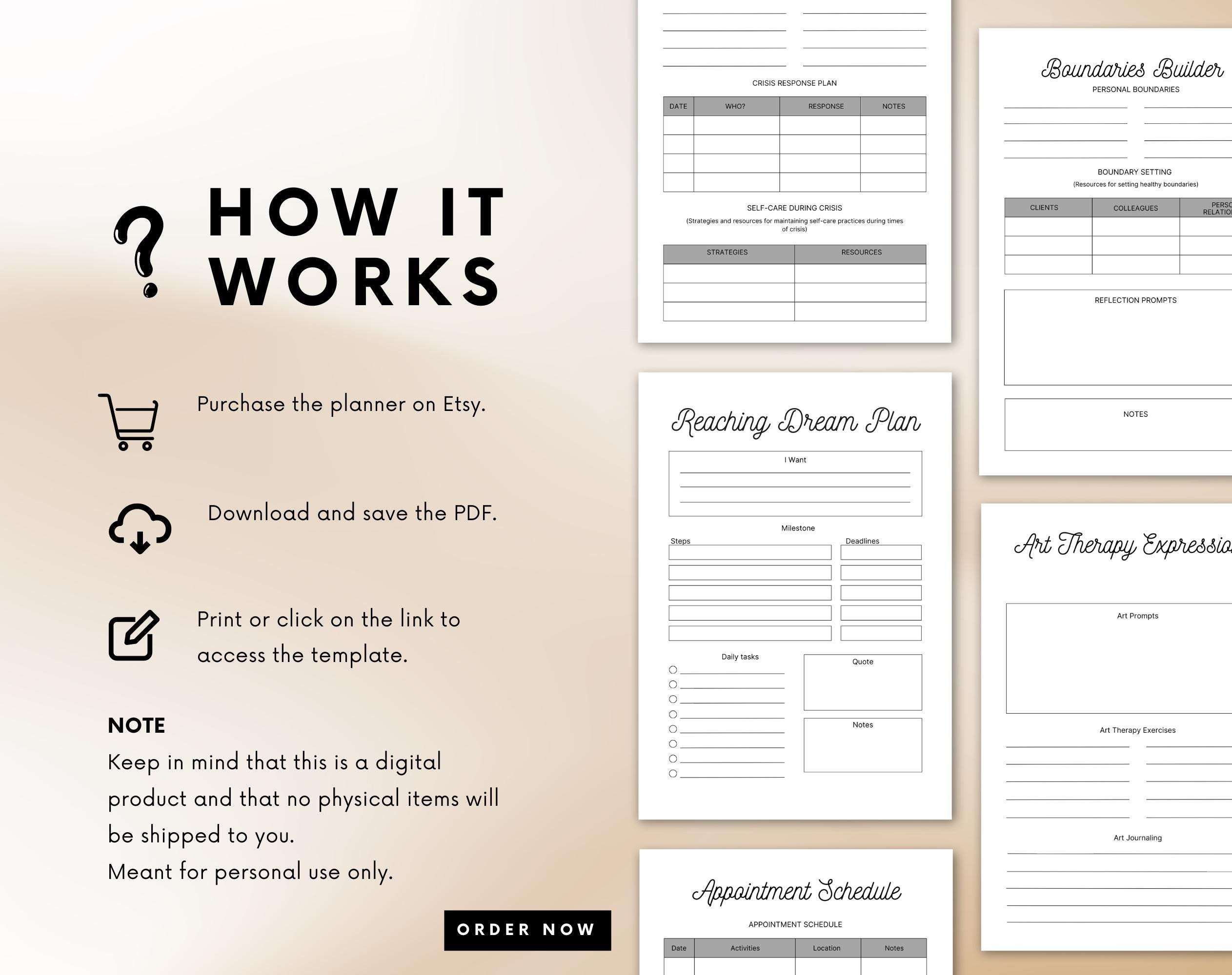Therapy Planner | 80+ Pages | Therapy session planner | Therapist Planner | Therapy tools | Therapy worksheet | - Image 10