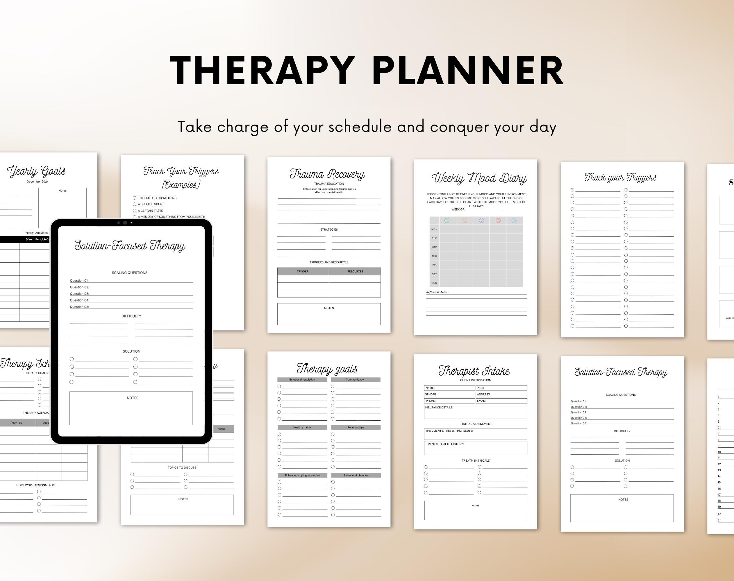 Therapy Planner | 80+ Pages | Therapy session planner | Therapist Planner | Therapy tools | Therapy worksheet | - Image 8
