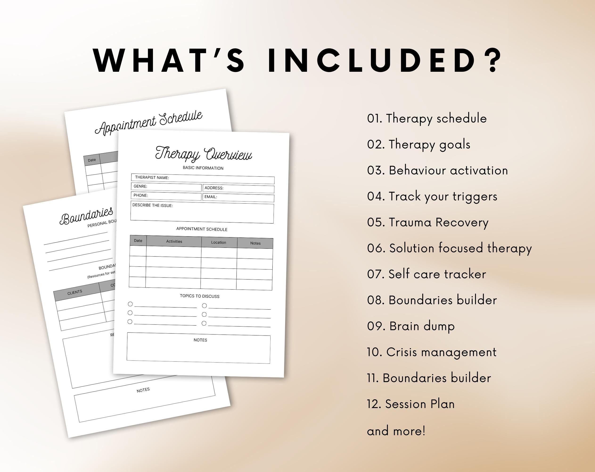 Therapy Planner | 80+ Pages | Therapy session planner | Therapist Planner | Therapy tools | Therapy worksheet | - Image 7