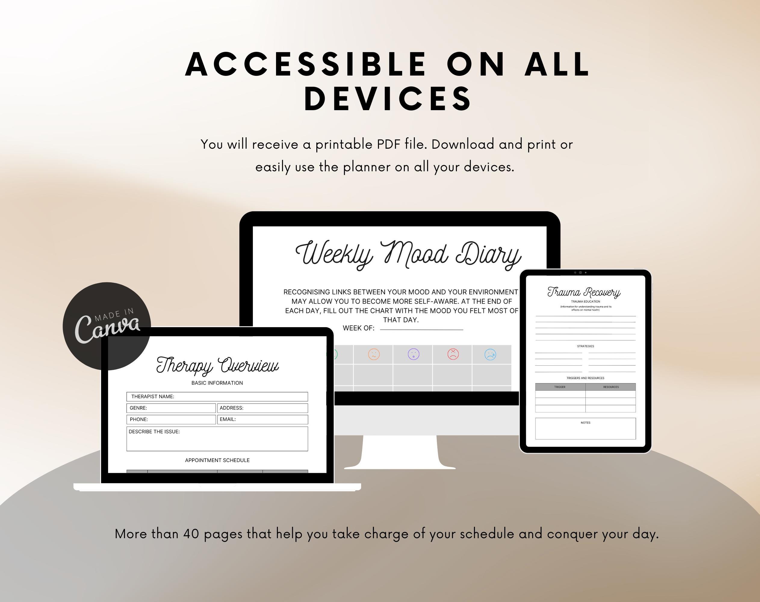 Therapy Planner | 80+ Pages | Therapy session planner | Therapist Planner | Therapy tools | Therapy worksheet | - Image 2