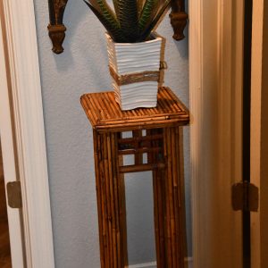 Vintage Pencil Style Bamboo Plant Display Stand – Handmade Bamboo Multi-Plant Holder for Indoor Decor